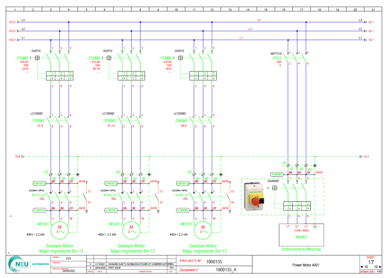 Schéma électrique départ moteur