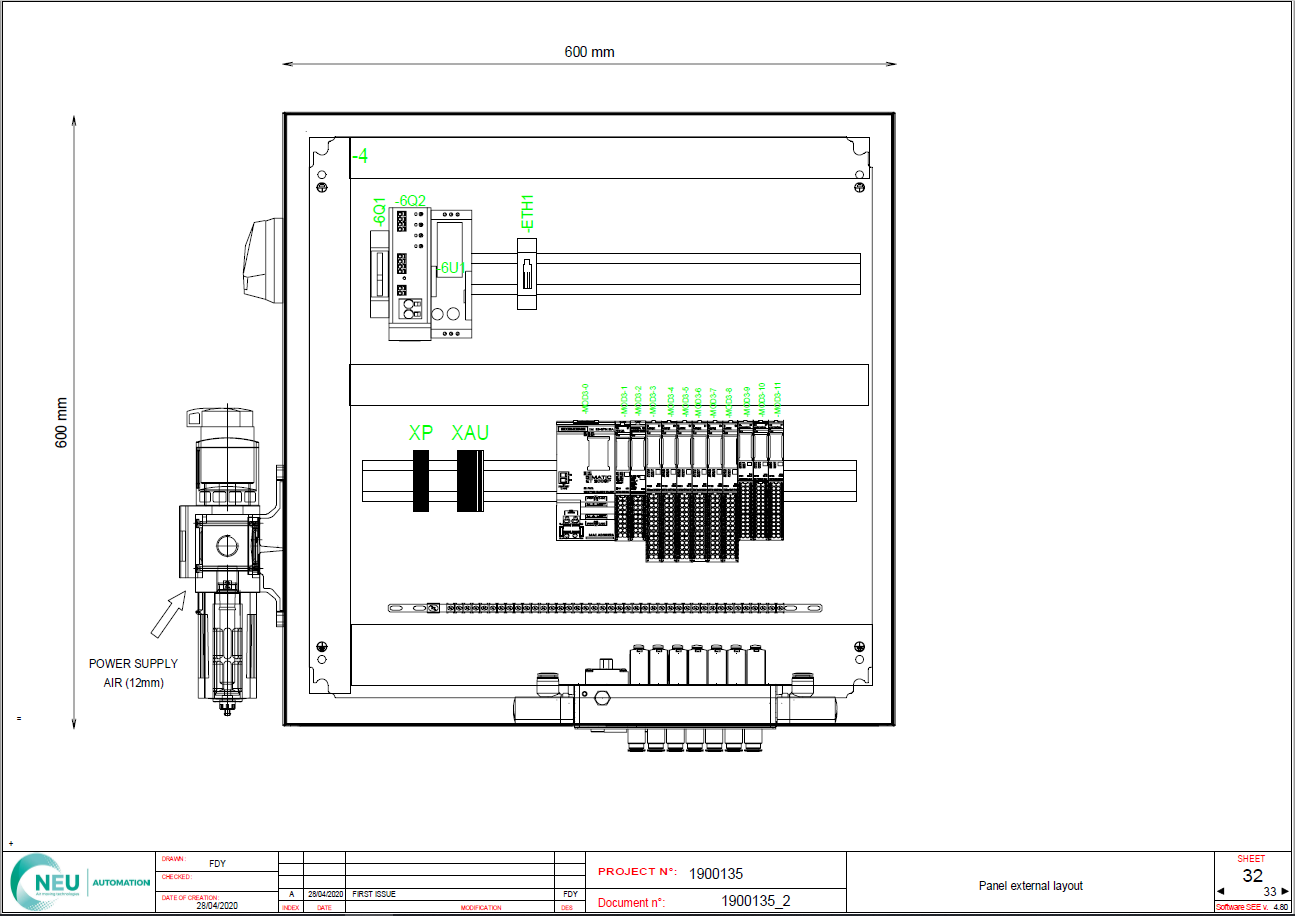 Schémas électrique implémentation coffret