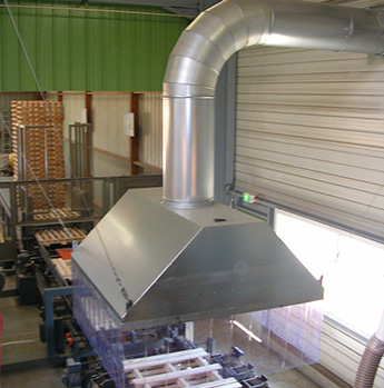 ventilation en scierie