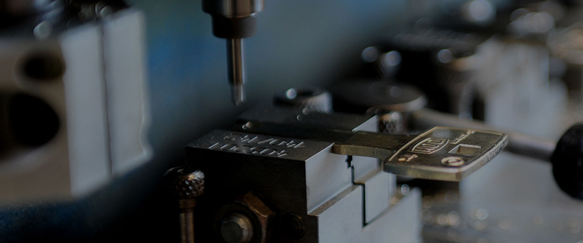 key been drilled on a machine