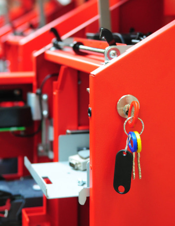 inside of a red letterbox