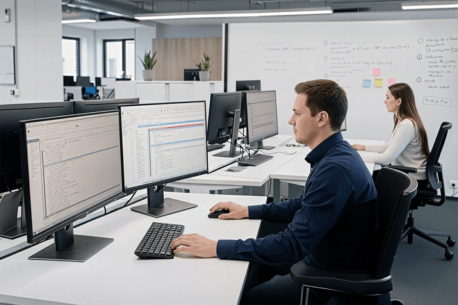 SAP Developer bei DOM Sicherheitstechnik entwickelt und betreut SAP-Anwendungen in einem modernen IT-Arbeitsumfeld.