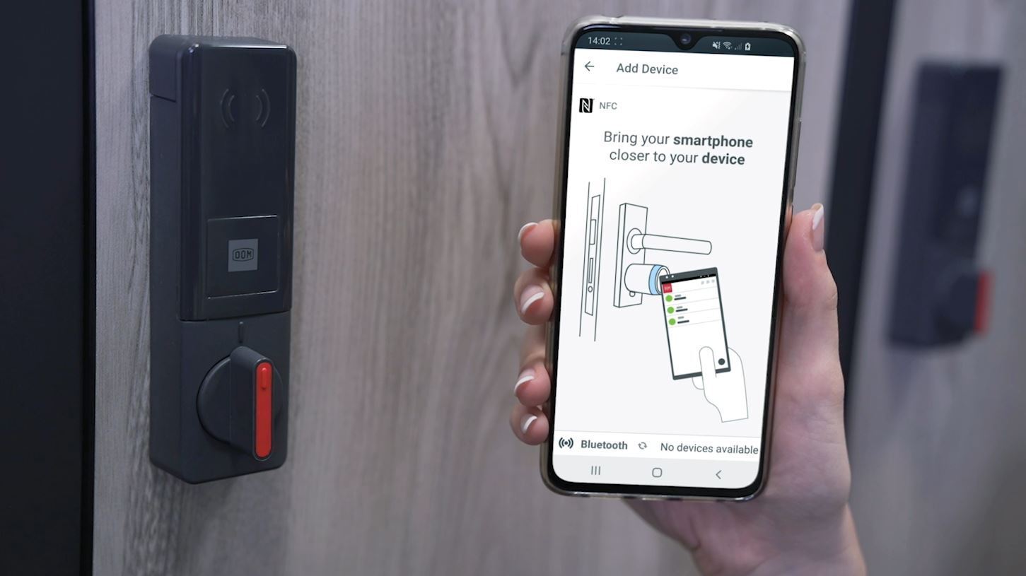 adding new digital device by holding the ENiQ App near the device