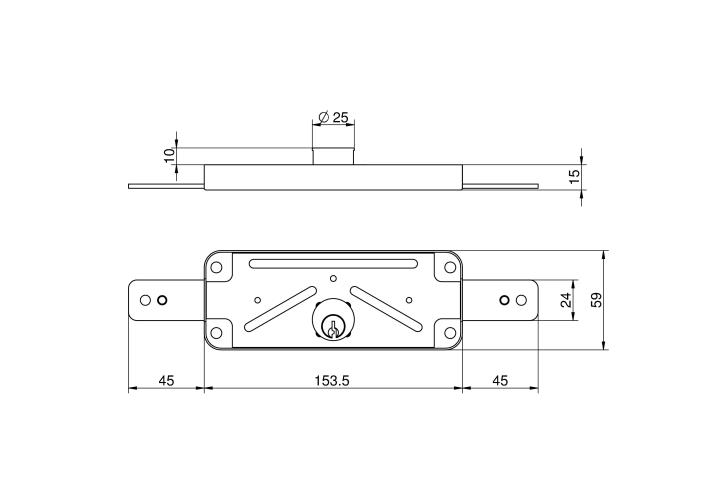 MCM 1511AV - Single Point Rim Lock - DOM-MCM, Metalúrgica Cerrajera de ...