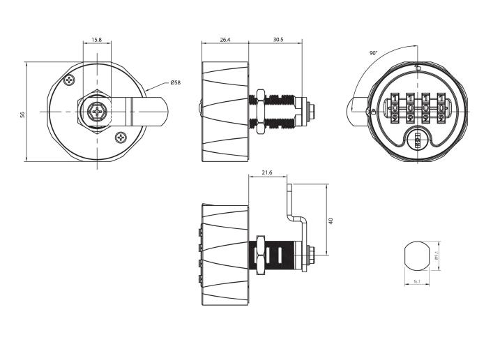 RONIS C4-MU - Combination Locks - DOM