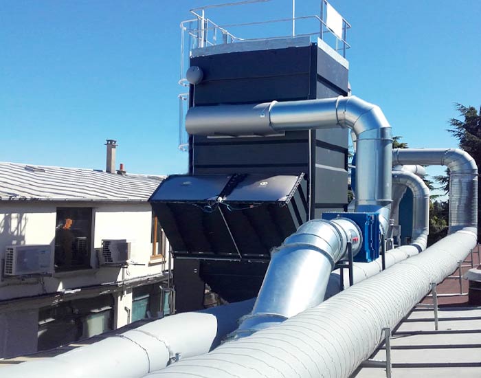ATEX industrial dust extraction installation Delta NEU