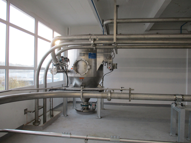 pneumatic transport of chemicals