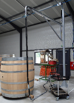 Bras d'aspiration sur plan de travail