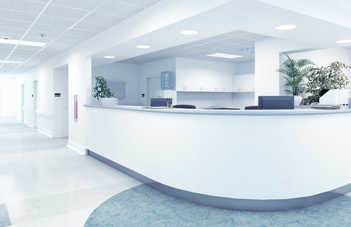 Secure main entrances in hospital