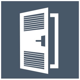 Porte technique en acier