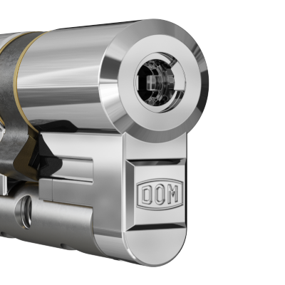 DOM Diamant cylinder with bright chrome finish