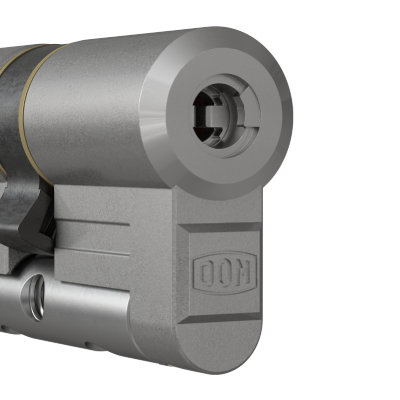 DOM Diamant cylinder with dull nickel finish