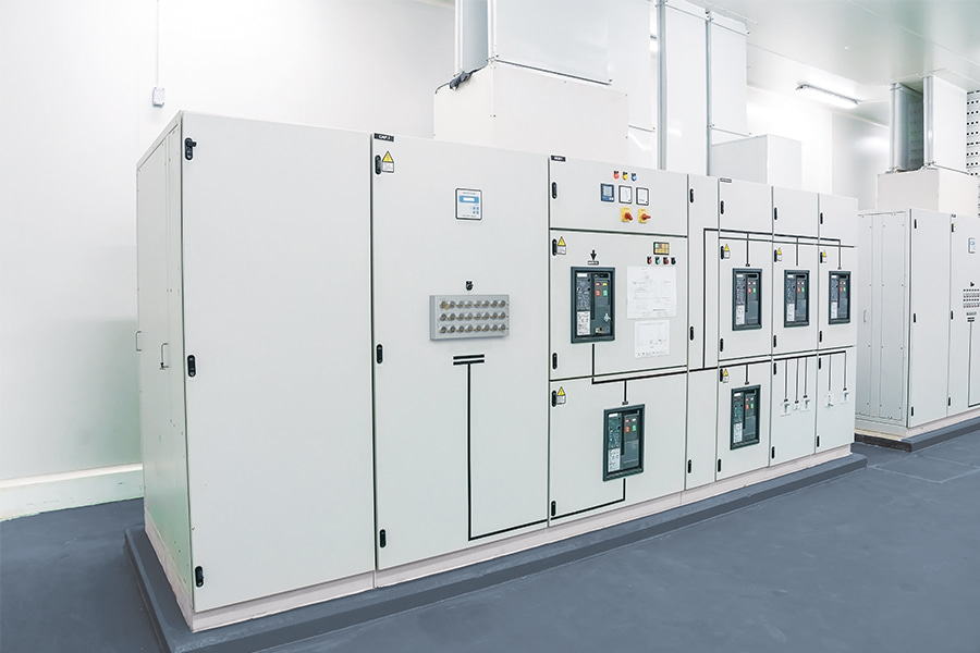 electronic equipment in a control room