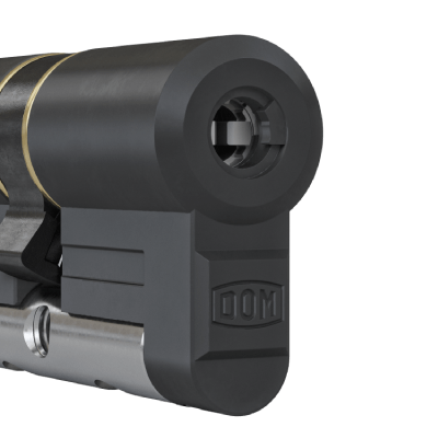 cilindro europeo DOM Diamant con finitura nero opaco