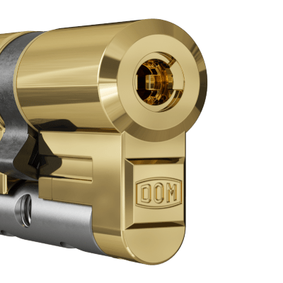cilindro europeo DOM Diamant con finitura oro