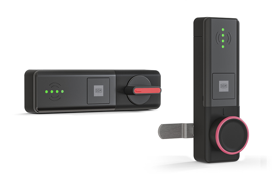 horizontal and vertical view of a furniture lock
