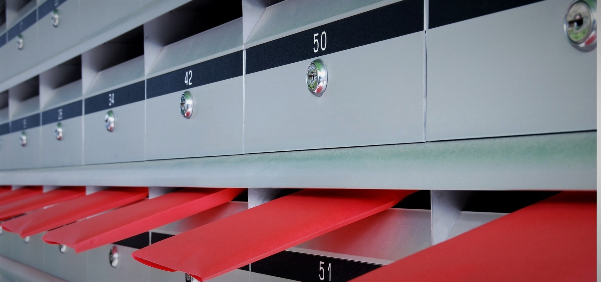 Letterboxes with envelopes