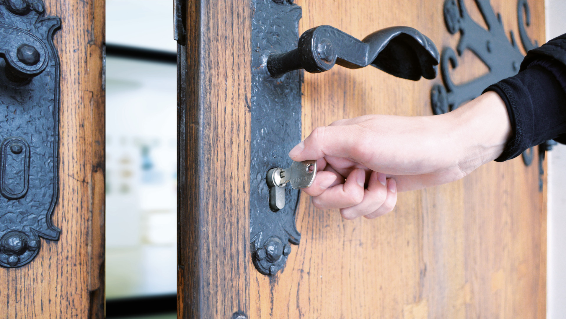 Main door being unlocked